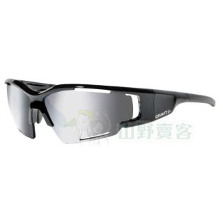 【山野賣客】CRAFT太陽眼鏡-跑步系列(黑) 耐衝擊 防曬抗UV 騎單車 越野滑雪 跑步 C102-81