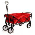 【山野賣客】OUTLIVING 折疊手拉拖車(紅) 置物籃 手推車