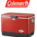 【山野賣客】美國 Coleman紅黑經典不鏽鋼冰箱 硬式冰桶...