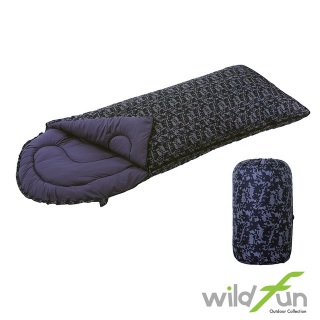 【山野賣客】WildFun 野放 加大型舒適睡袋(印花) CE005 纖維睡袋 防潑水