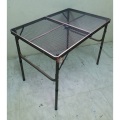 【山野賣客】網狀設計加鋁合金桌架，兩段式可調高低(第一段離地...