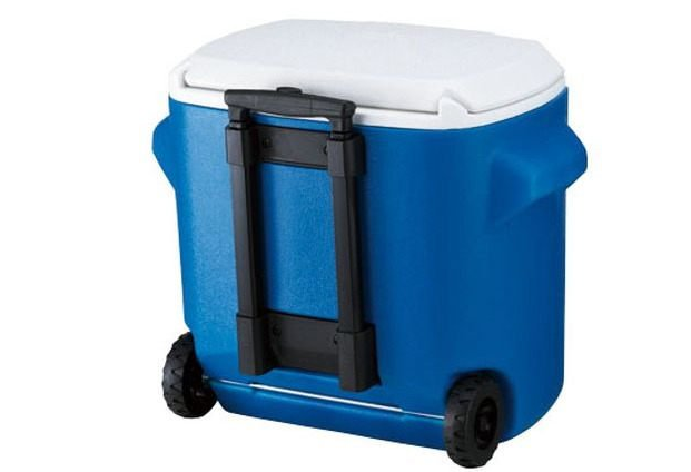 【山野賣客】美國Coleman26拖輪置物型冰桶 保冰 收納 提箱 行李箱保冷 戶外冰箱CM-0029j