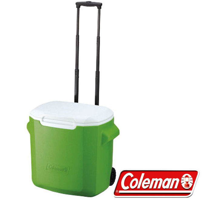 【山野賣客】美國 Coleman 26.5L拖輪置物型冰桶 厚壁 保冷冰箱 拉桿式行動冰箱 食物保鮮 CM-0491
