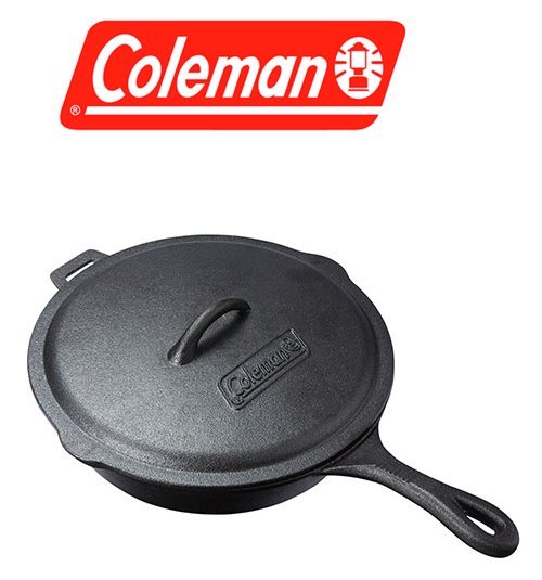 【山野賣客】美國ColemanCM-21880 經典鑄鐵平底鍋10吋荷蘭鍋鑄鐵鍋