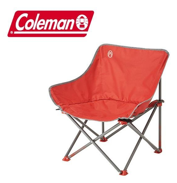  【山野賣客】美國Coleman CM-21990 輕鬆椅(紅) 休閒椅 露營椅 折疊椅 盤腿椅 月亮椅