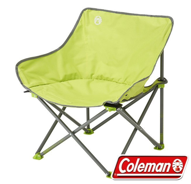 【山野賣客】Coleman CM-21991_萊姆綠 包覆型休閒輕鬆椅 低座椅 摺疊椅 休閒餐椅 野餐露營椅 童軍椅 低腳椅