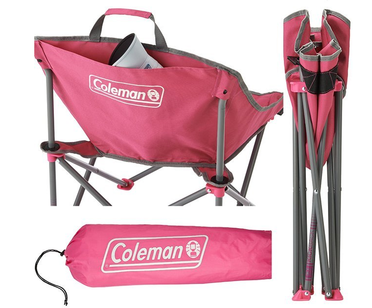 【山野賣客】Coleman CM-21992粉紅 包覆型休閒輕鬆椅 低座椅 摺疊椅 休閒餐椅 野餐露營椅 童軍椅 低腳椅