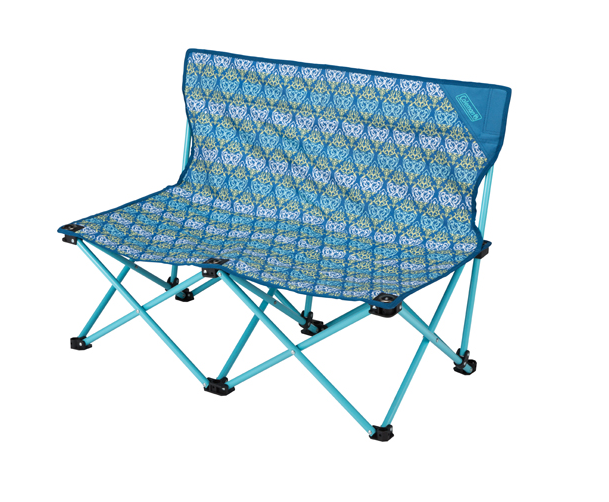 【山野賣客】Coleman CM-22002 藍葉圖騰情人椅 折疊椅 摺疊椅 休閒椅 對對椅 童軍椅