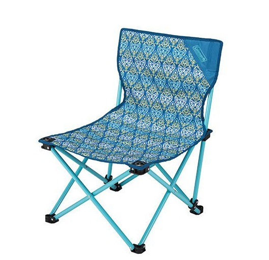 【山野賣客】美國 Coleman CM-22004 藍葉圖騰樂趣椅 折疊椅 休閒椅 釣魚椅 童軍椅