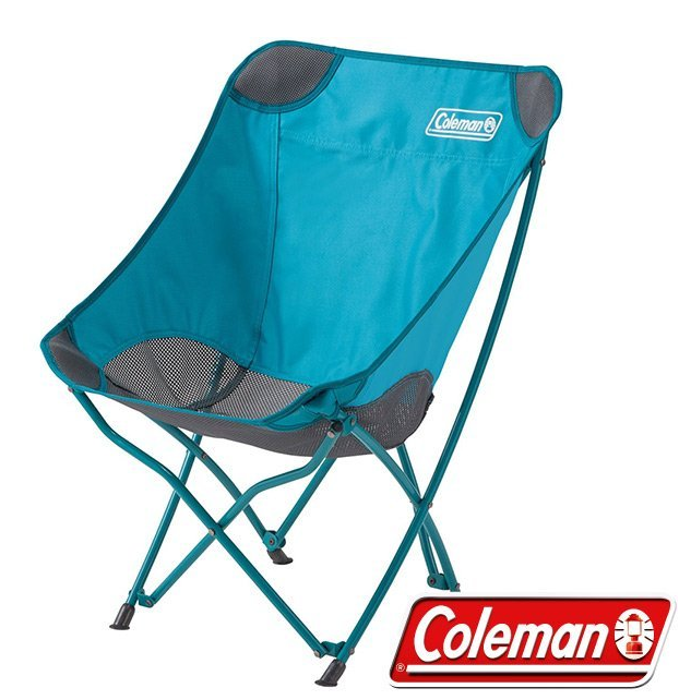 【山野賣客】Coleman CM-23503_水藍 包覆型休閒輕鬆椅 低座椅 摺疊椅 休閒餐椅 野餐露營椅 童軍椅 低腳椅