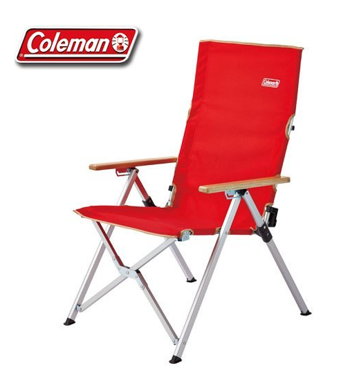 【山野賣客】ColemanLAY躺椅 摺疊椅/露營椅/休閒椅/三段可調椅背 CM-26744 紅