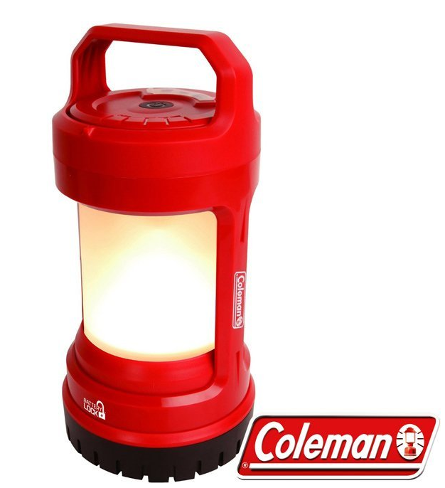 【山野賣客】Coleman CM-27299_紅 Batterylock 可充電式Twist營燈 露營燈 緊急照明燈 手電筒 夜燈