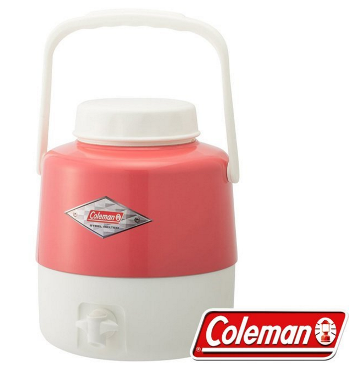 【山野賣客】Coleman CM-27866 草莓紅 手提復古4.9L經典飲料桶 保冷水壺 行動小冰箱 收納保冷桶