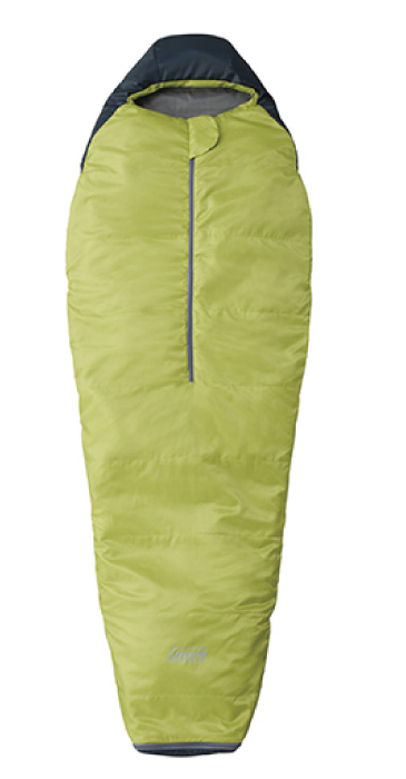 【山野賣客】Coleman 圓錐形睡袋/C15 萊姆綠 木乃伊睡袋 化纖睡袋(舒適溫度：15℃) CM-6931J