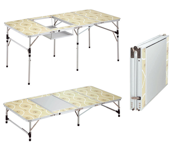 【山野賣客】Coleman薄型四折疊烤肉桌可當大桌摺疊可攜帶型號CM-7638J