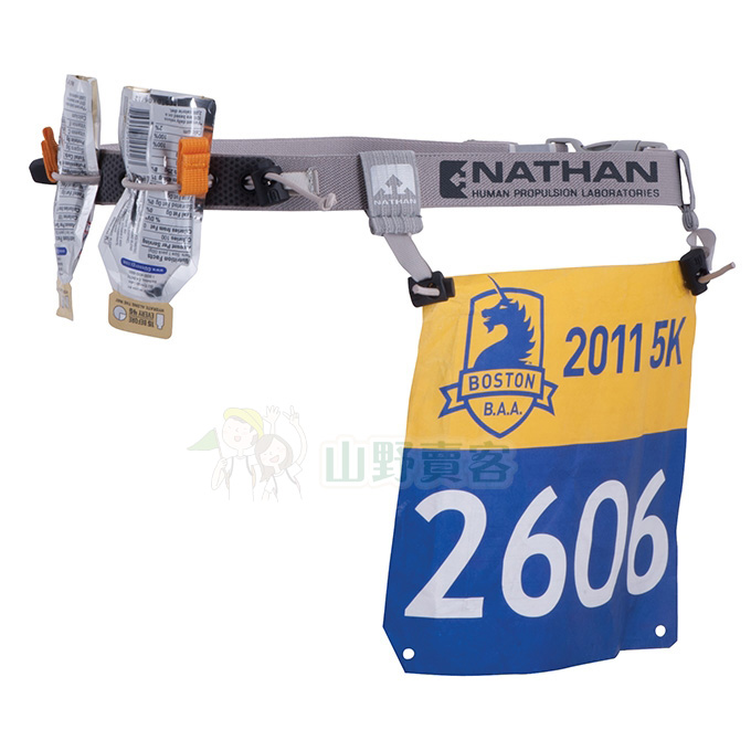 美國NATHAN 號碼補給帶-穿式 NA1126NG-N 號碼布夾 長跑 自行車 三鐵 馬拉松