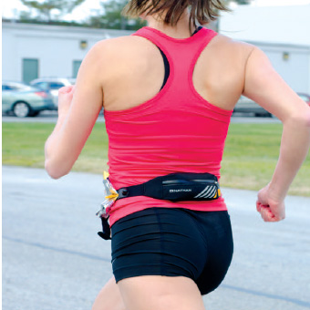 美國NATHAN 幻影防潑跑步腰包帶(桃紅) 可放5吋手機 運動腰包 NA4801NK