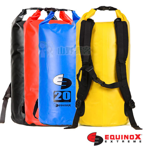 Equinox 20公升(後背) / 黑色 多功能100% 防水袋 泛舟 浮潛 溯溪 普吉島 衝浪 海釣 釣魚